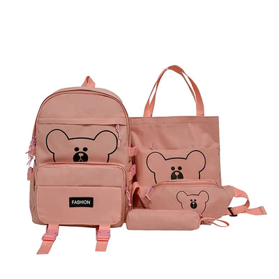 Fashionable Large-Capacity Women's Backpack Set