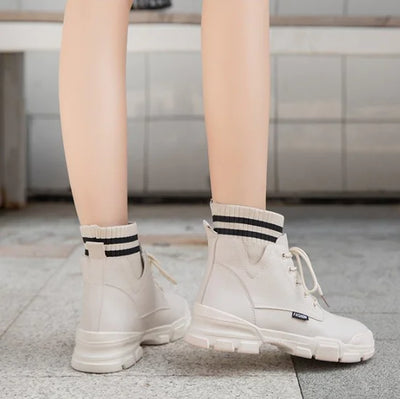 Fleece-Lined Short Boots, Sock Boots, Martin Boots