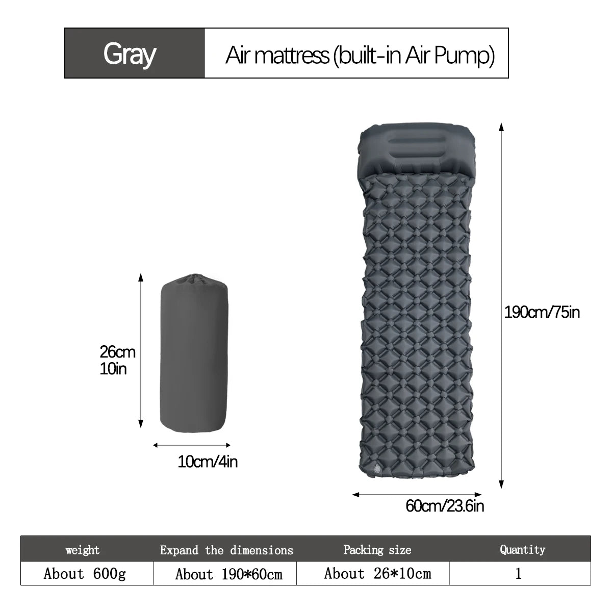 Outdoor Camping Slaapmatje Opvouwbare Slaapmat Strand Opblaasmatras met Kussens Ultralight Luchtmat Reizen Wandelen Nieuw