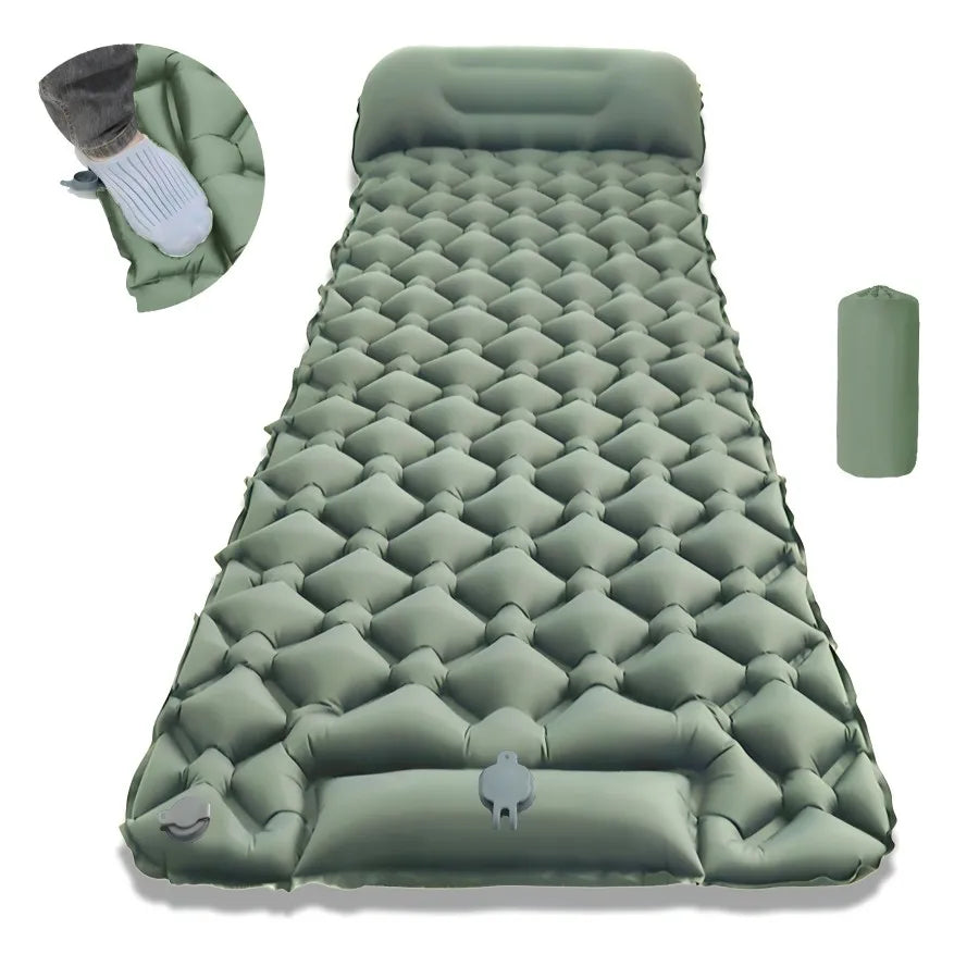 Outdoor Camping Slaapmatje Opvouwbare Slaapmat Strand Opblaasmatras met Kussens Ultralight Luchtmat Reizen Wandelen Nieuw