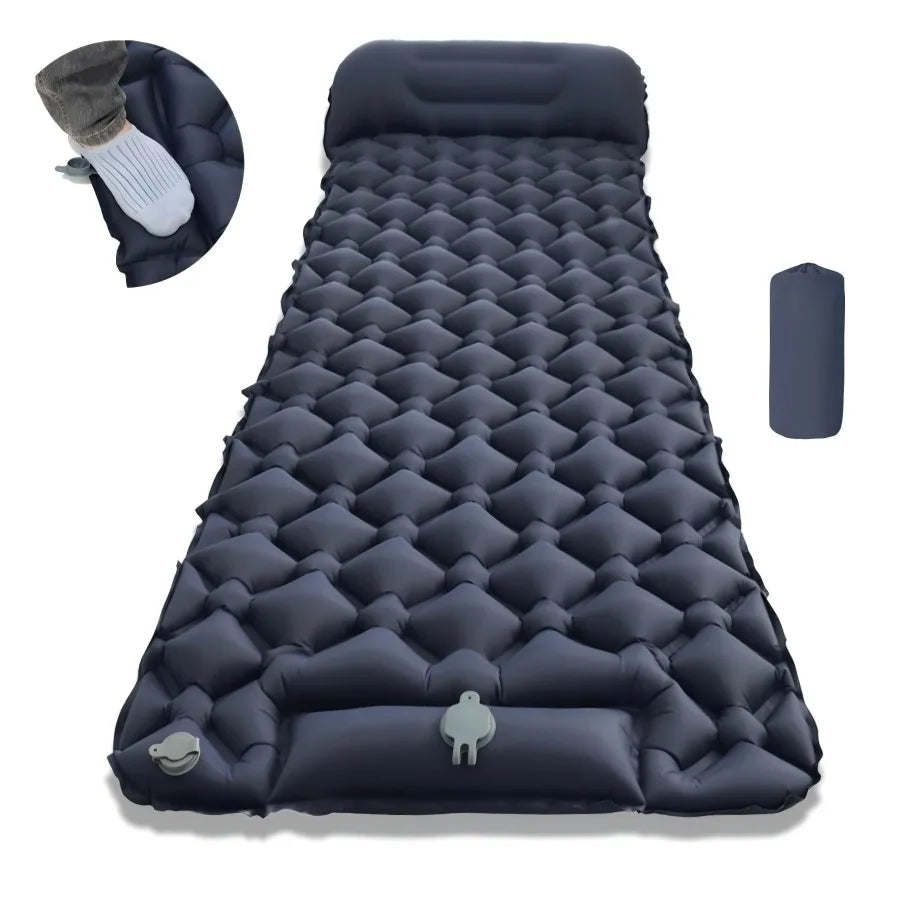 Outdoor Camping Slaapmatje Opvouwbare Slaapmat Strand Opblaasmatras met Kussens Ultralight Luchtmat Reizen Wandelen Nieuw